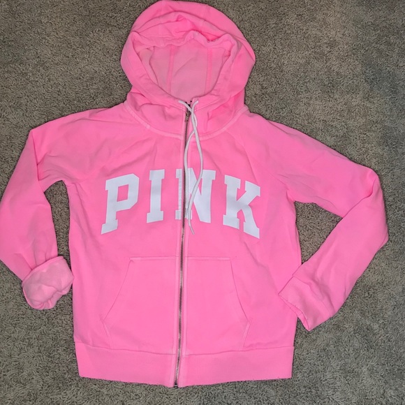 PINK Victoria's Secret Tops - Victoria’s Secret PINK Full Zip Hoodie Sweatshirt